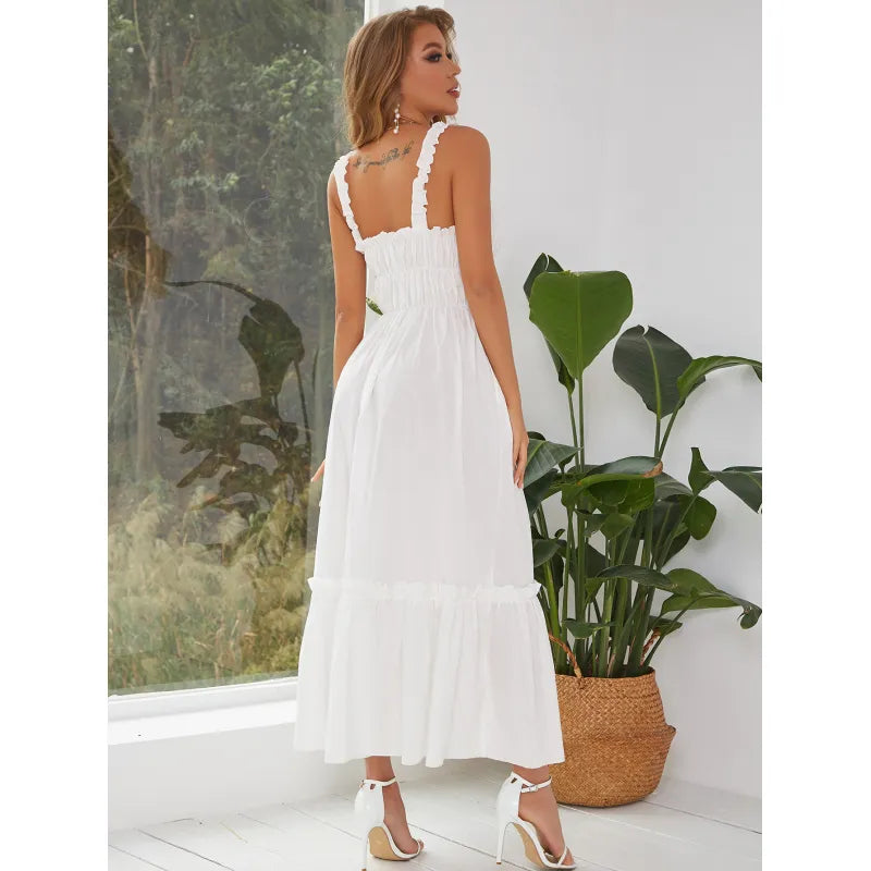 Gabriela - Maxi Vestido Túnica de Verano con Escote en V para Mujer