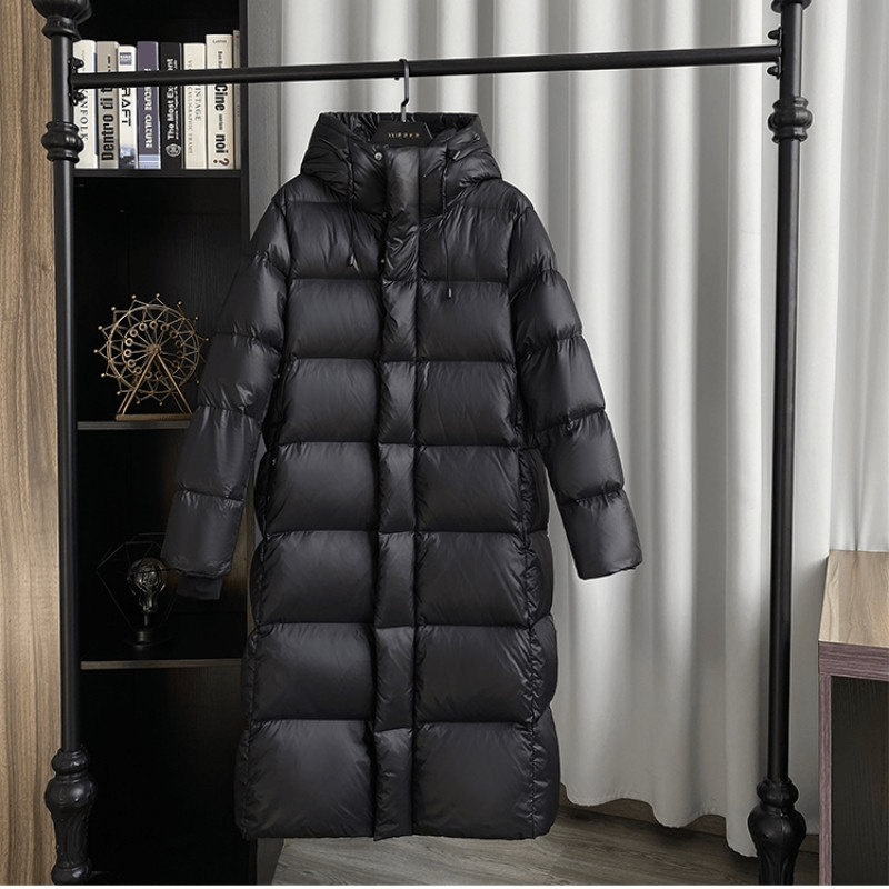 Abrigo largo de invierno para mujer con estilo moderno