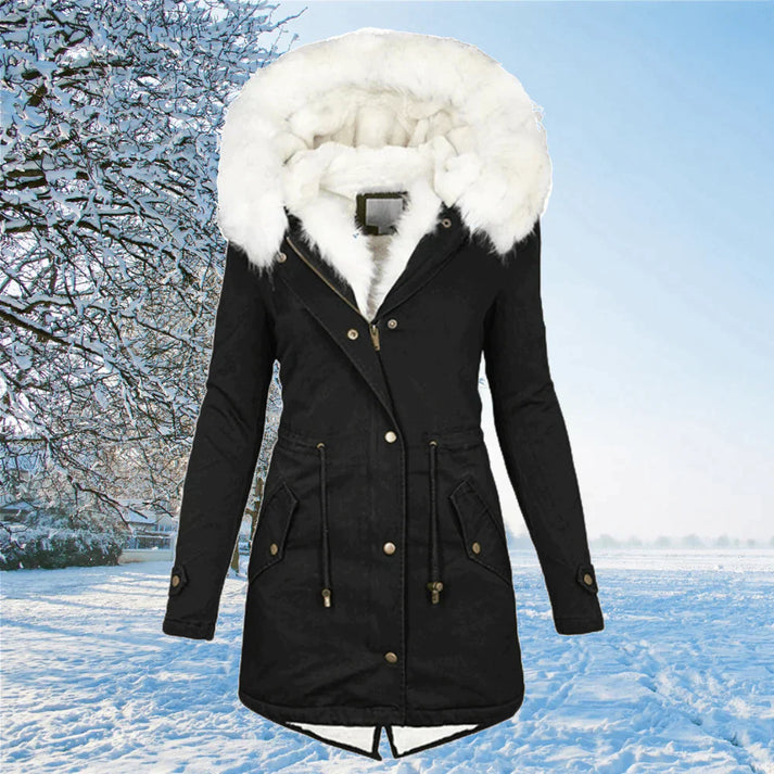 Moderna Parka para Mujer con Capucha de Diseño Elegante