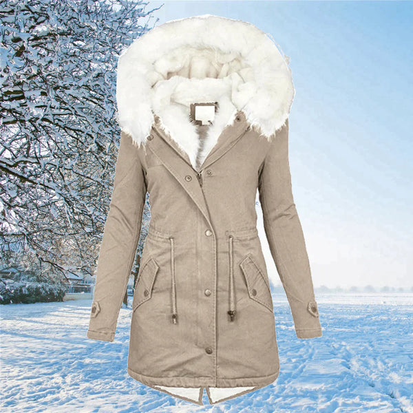 Moderna Parka para Mujer con Capucha de Diseño Elegante
