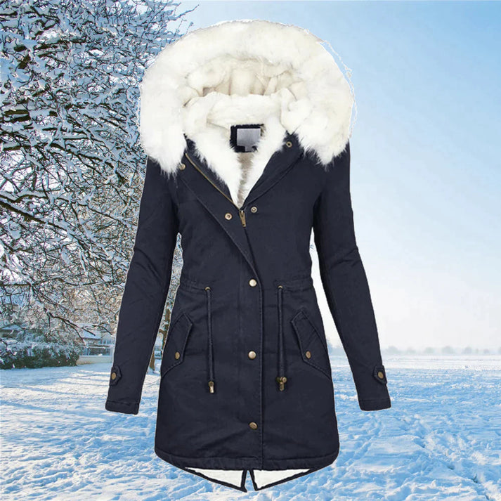 Moderna Parka para Mujer con Capucha de Diseño Elegante