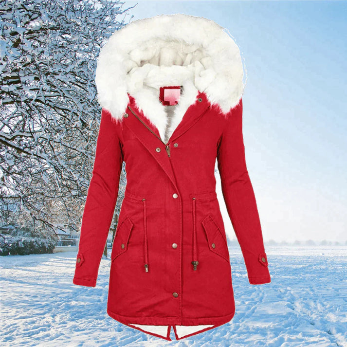 Moderna Parka para Mujer con Capucha de Diseño Elegante