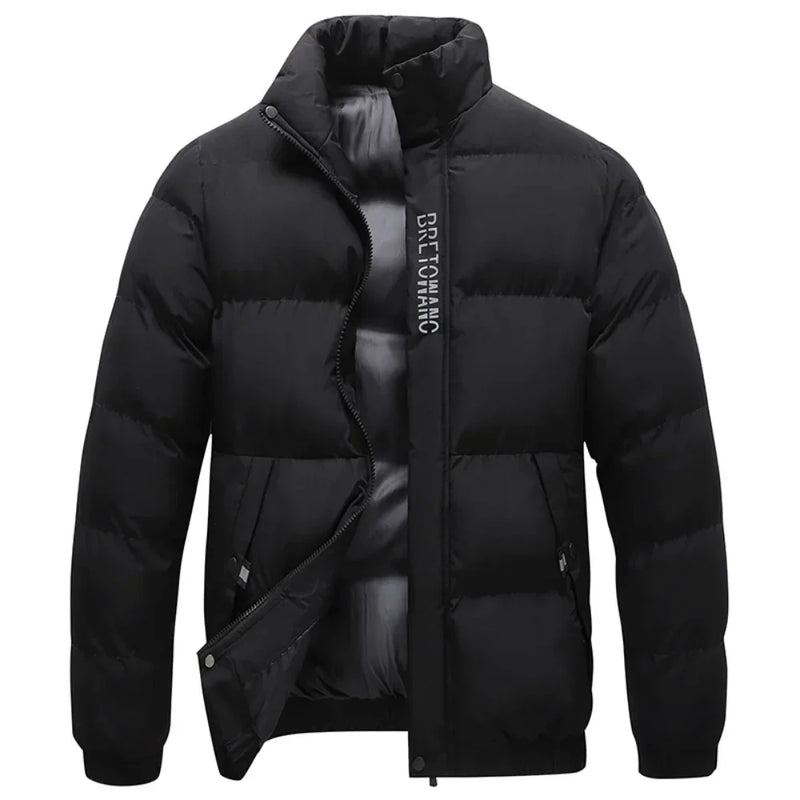 Chaqueta de invierno para hombre con diseño moderno y cuello elegante