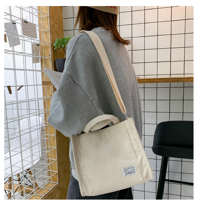 Elma - Bolso bandolera casual de pana para mujer