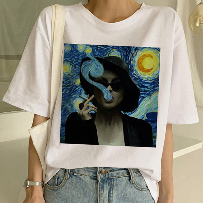 Camiseta con estampado de Van Gogh