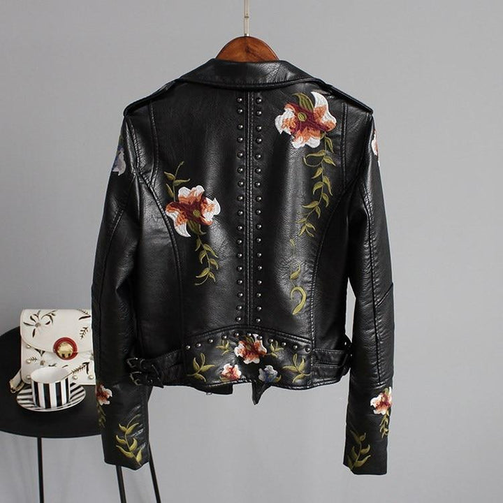 Chaqueta de cuero para mujer