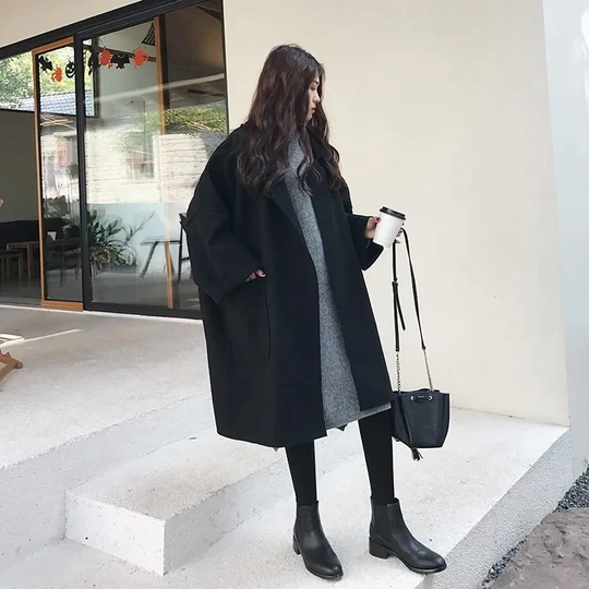 Jennifer - Elegante gabán de lana oversize